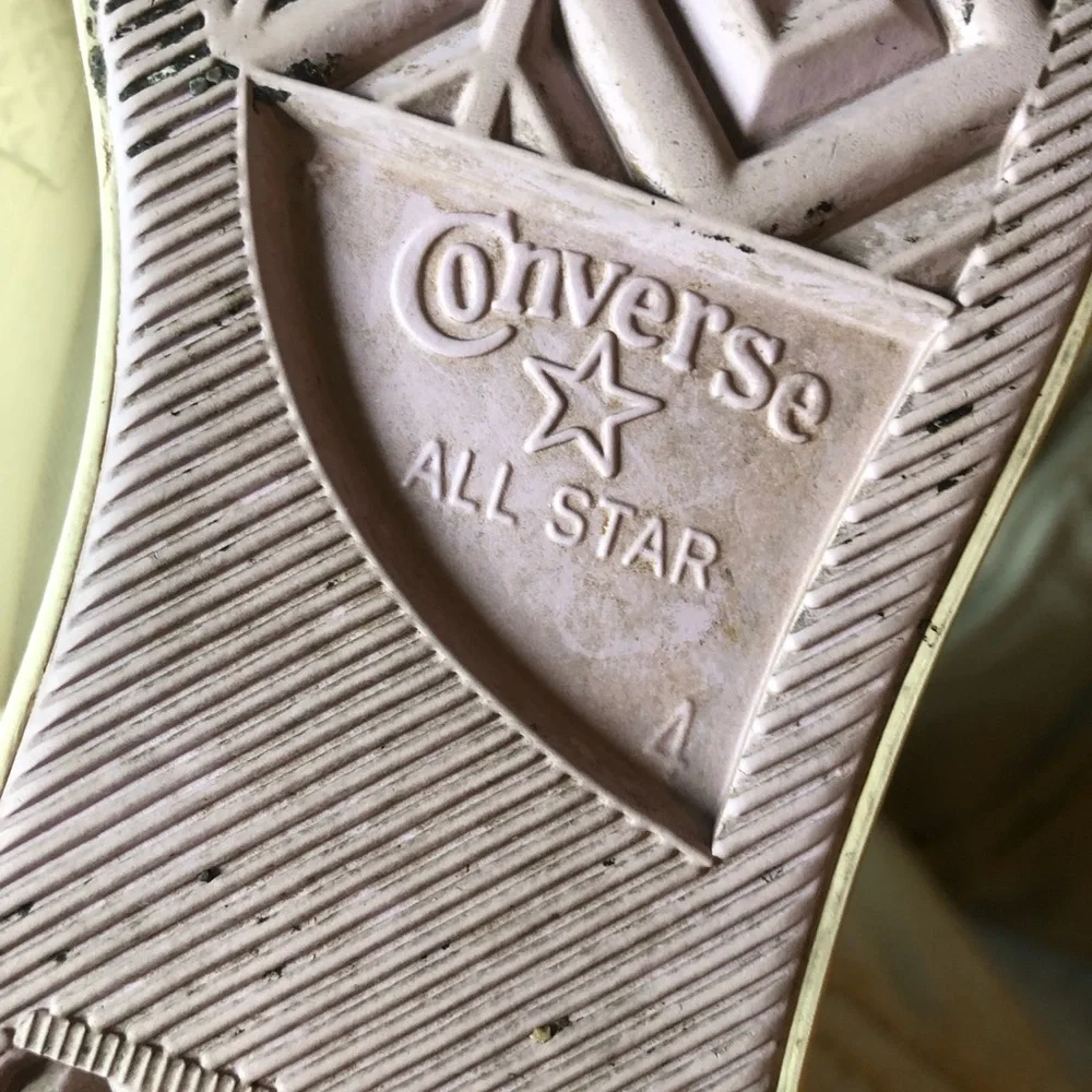 Converse Women's Embroidered White High-Tops - Picture 7 of 9